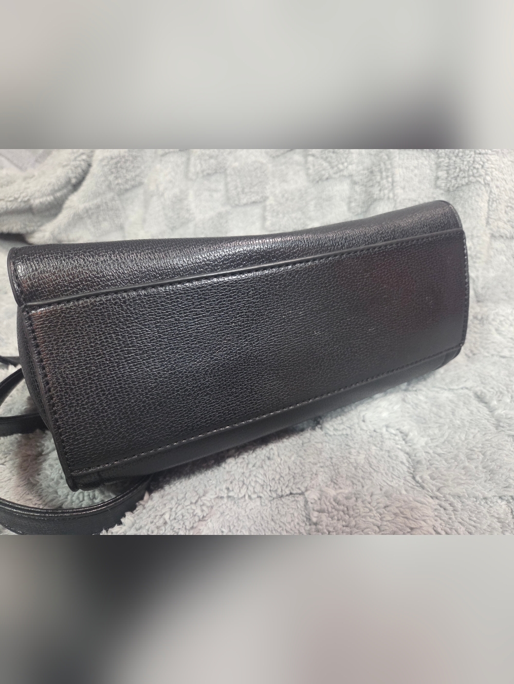 Aldo Black Crossbody Satchel with Gold-Tone Hardware - Picture 4 of 14